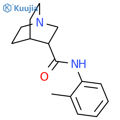 1-Azabicyclo[2.2.2]octane-3-carboxamide,N-(2-methylphenyl)-, hydrochloride (1:1) structure