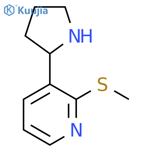 2-(Methylthio)-3-(pyrrolidin-2-yl)pyridine structure