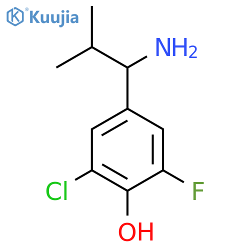 4-(1-Amino-2-methylpropyl)-2-chloro-6-fluorophenol structure