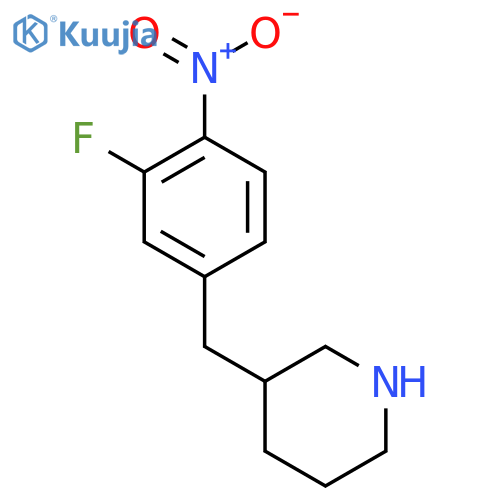 3-(3-fluoro-4-nitrophenyl)methylpiperidine structure