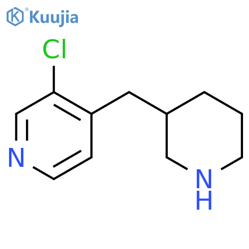 3-chloro-4-(piperidin-3-yl)methylpyridine structure