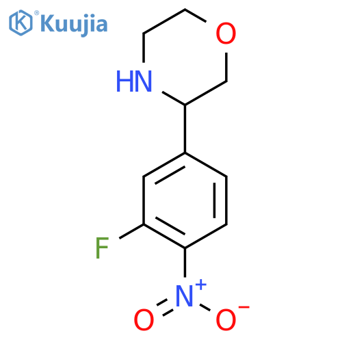 3-(3-fluoro-4-nitrophenyl)morpholine structure