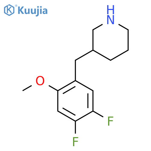 3-(4,5-difluoro-2-methoxyphenyl)methylpiperidine structure