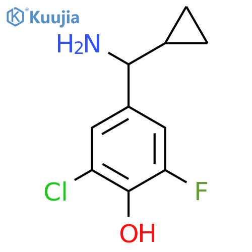 4-amino(cyclopropyl)methyl-2-chloro-6-fluorophenol structure