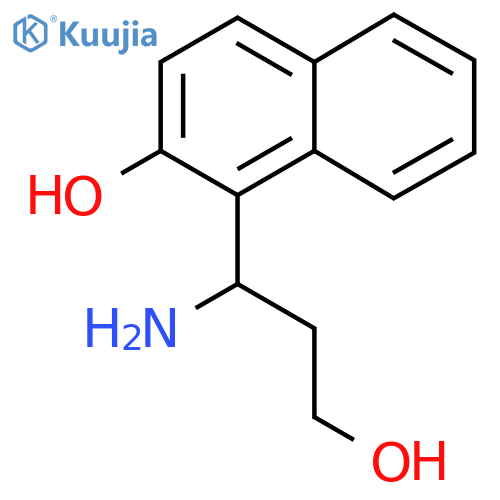 1-(1-amino-3-hydroxypropyl)naphthalen-2-ol structure