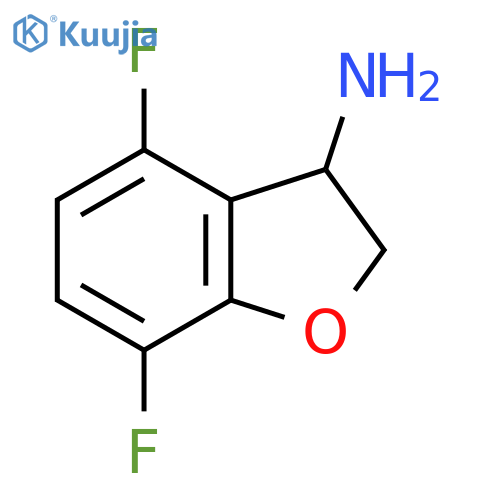 4,7-Difluoro-2,3-dihydro-1-benzofuran-3-amine structure