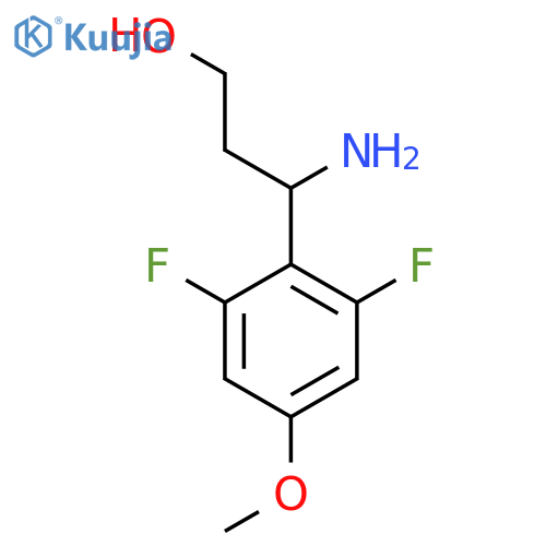 3-amino-3-(2,6-difluoro-4-methoxyphenyl)propan-1-ol structure