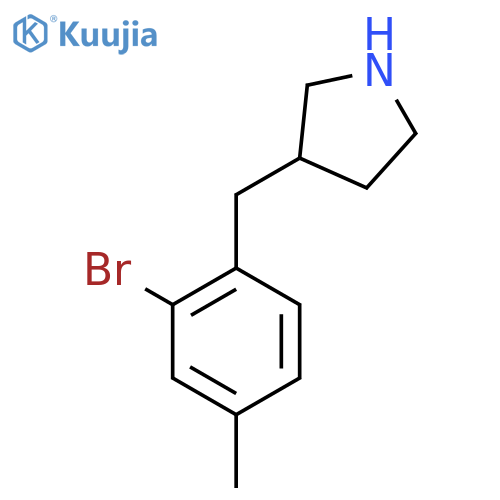 3-(2-bromo-4-methylphenyl)methylpyrrolidine structure
