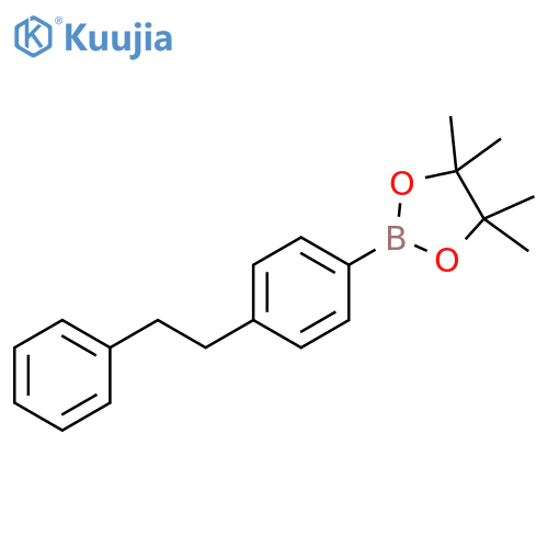 1,3,2-Dioxaborolane, 4,4,5,5-tetramethyl-2-[4-(2-phenylethyl)phenyl]- structure