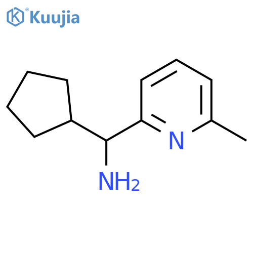 1-cyclopentyl-1-(6-methylpyridin-2-yl)methanamine structure