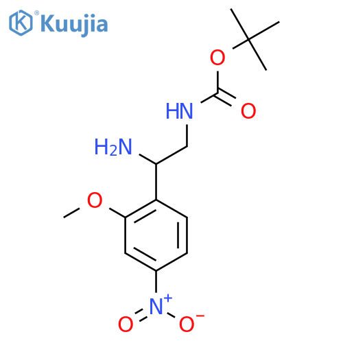 tert-butyl N-2-amino-2-(2-methoxy-4-nitrophenyl)ethylcarbamate structure