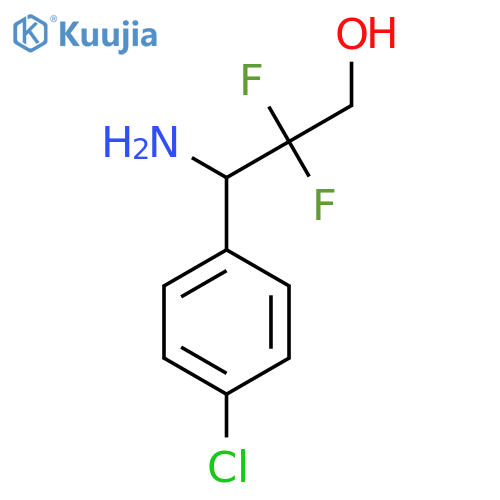 3-amino-3-(4-chlorophenyl)-2,2-difluoropropan-1-ol structure