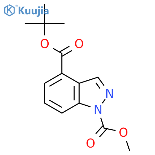 tert-Butyl methyl 1H-indazole-1,4-dicarboxylate structure