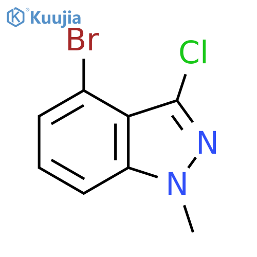 4-Bromo-3-chloro-1-methyl-1H-indazole structure