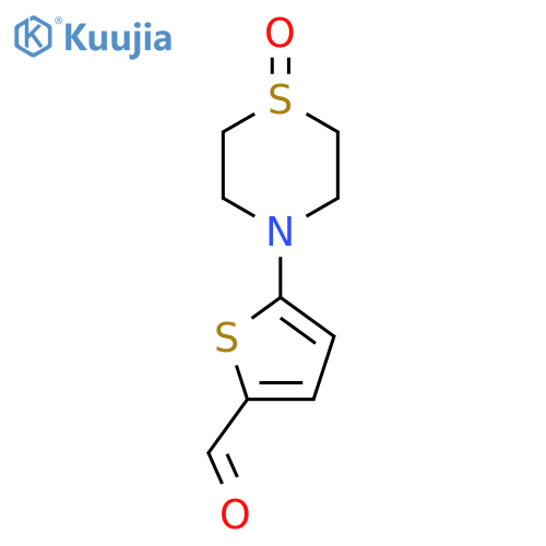 5-(1-oxo-1λ?-thiomorpholin-4-yl)thiophene-2-carbaldehyde structure