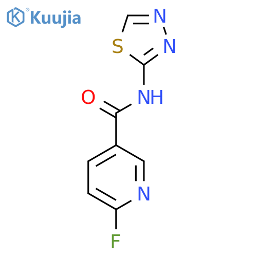 6-fluoro-N-(1,3,4-thiadiazol-2-yl)pyridine-3-carboxamide structure