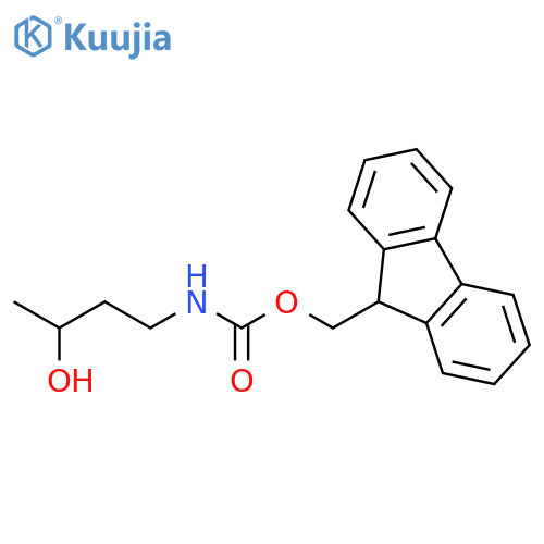 9H-fluoren-9-ylmethyl N-(3-hydroxybutyl)carbamate structure