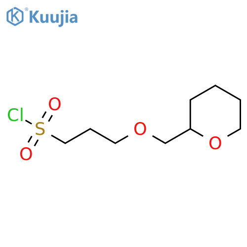 3-(oxan-2-yl)methoxypropane-1-sulfonyl chloride structure