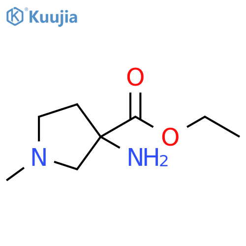 3-Pyrrolidinecarboxylic acid, 3-amino-1-methyl-, ethyl ester structure