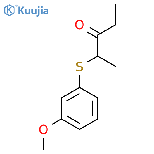 2-(3-Methoxyphenyl)sulfanylpentan-3-one structure