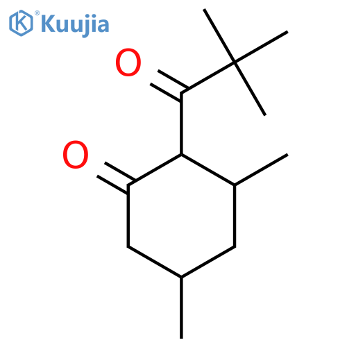 2-(2,2-Dimethylpropanoyl)-3,5-dimethylcyclohexan-1-one structure