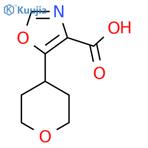 5-(Oxan-4-yl)-1,3-oxazole-4-carboxylic acid structure