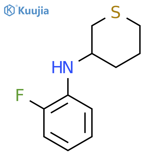 N-(2-fluorophenyl)thian-3-amine structure