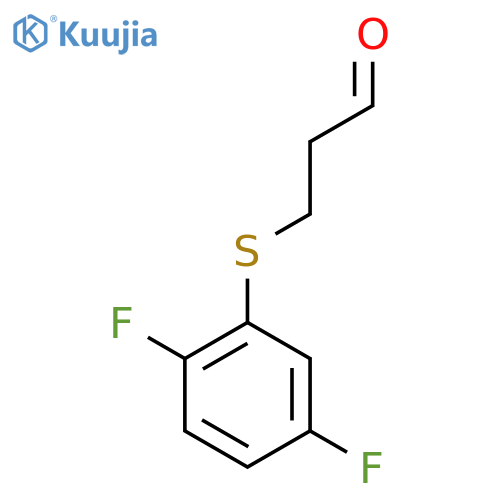 3-(2,5-Difluorophenyl)sulfanylpropanal structure