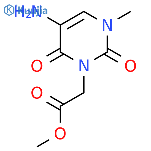 methyl 2-(5-amino-3-methyl-2,6-dioxo-1,2,3,6-tetrahydropyrimidin-1-yl)acetate structure
