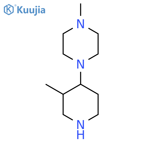 1-methyl-4-(3-methylpiperidin-4-yl)piperazine structure