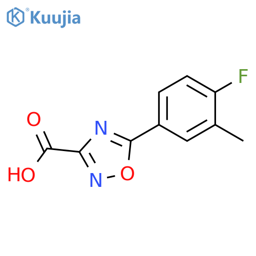 5-(4-fluoro-3-methylphenyl)-1,2,4-oxadiazole-3-carboxylic acid structure