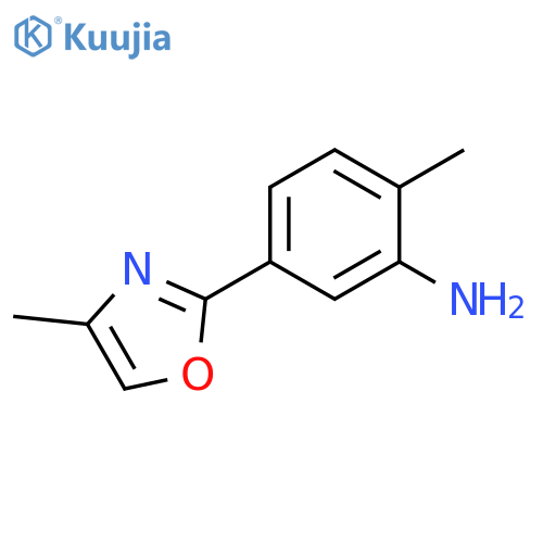 2-methyl-5-(4-methyl-1,3-oxazol-2-yl)aniline structure