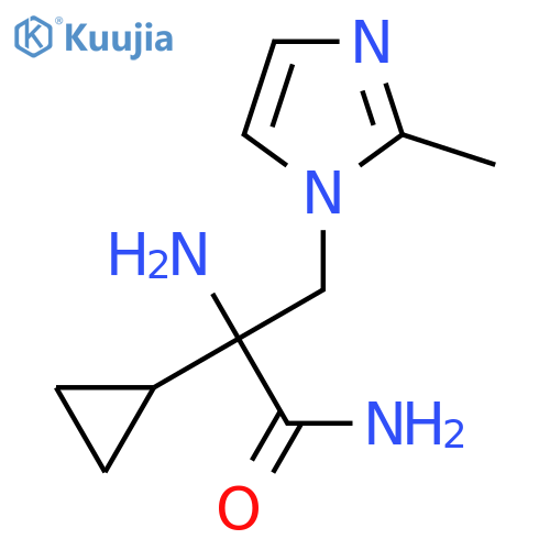 2-amino-2-cyclopropyl-3-(2-methyl-1H-imidazol-1-yl)propanamide structure
