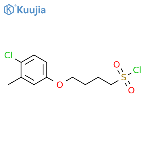 4-(4-chloro-3-methylphenoxy)butane-1-sulfonyl chloride structure