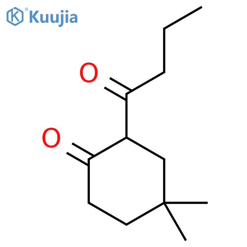 2-butanoyl-4,4-dimethylcyclohexan-1-one structure