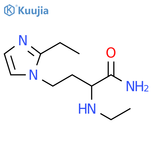 4-(2-ethyl-1H-imidazol-1-yl)-2-(ethylamino)butanamide structure