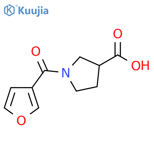 1-(furan-3-carbonyl)pyrrolidine-3-carboxylic acid structure