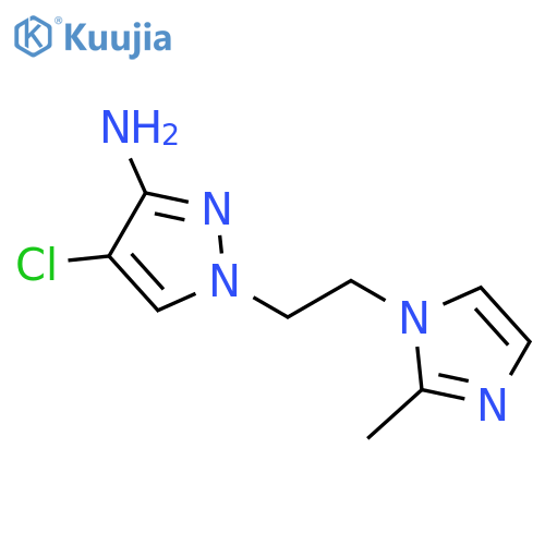 4-chloro-1-2-(2-methyl-1H-imidazol-1-yl)ethyl-1H-pyrazol-3-amine structure