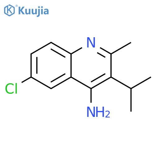 6-Chloro-3-isopropyl-2-methyl-quinolin-4-ylamine structure