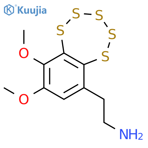 2-(6,7-dimethoxy-1,2,3,4,5-benzopentathiepin-9-yl)ethanamine structure