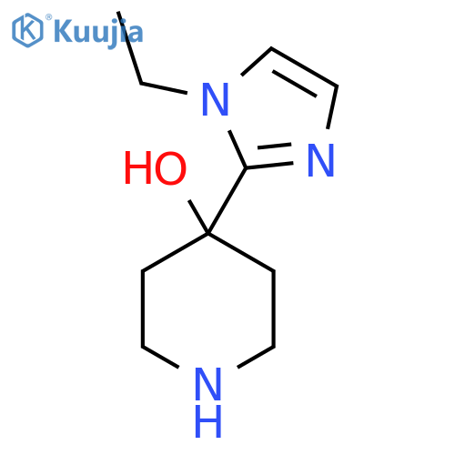 4-(1-ethylimidazol-2-yl)piperidin-4-ol structure
