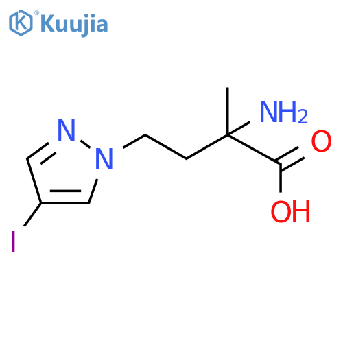 2-amino-4-(4-iodo-1H-pyrazol-1-yl)-2-methylbutanoic acid structure
