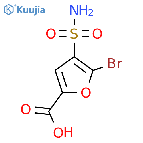 5-bromo-4-sulfamoylfuran-2-carboxylic acid structure