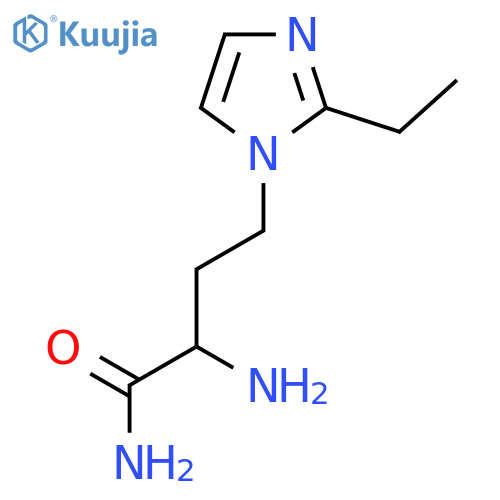 2-amino-4-(2-ethyl-1H-imidazol-1-yl)butanamide structure