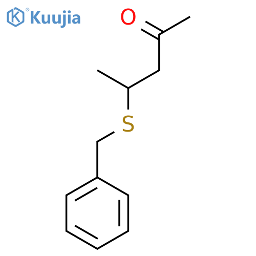 2-Pentanone, 4-[(phenylmethyl)thio]- structure