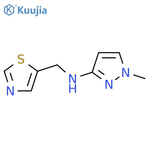 1-methyl-N-(1,3-thiazol-5-yl)methyl-1H-pyrazol-3-amine structure