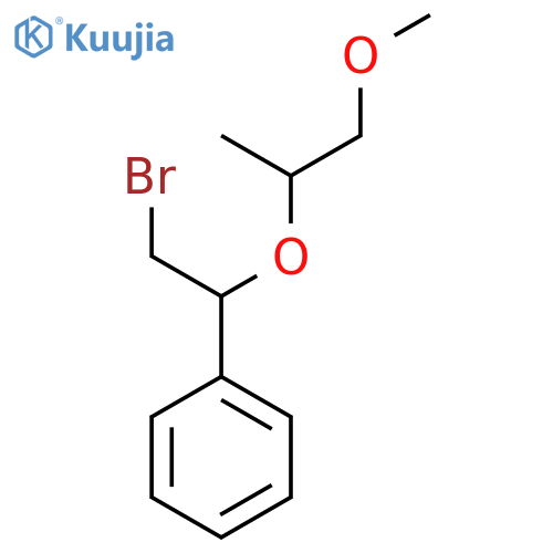 {2-bromo-1-(1-methoxypropan-2-yl)oxyethyl}benzene structure