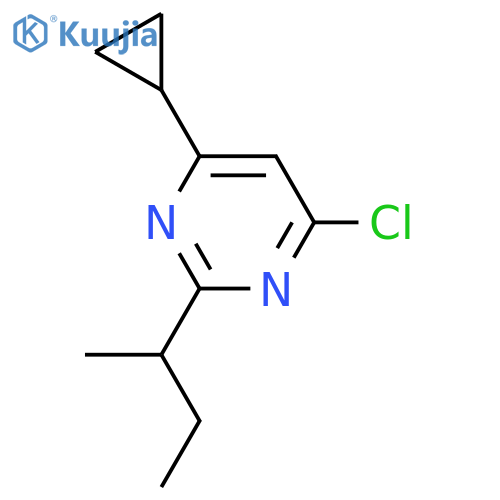 Pyrimidine, 4-chloro-6-cyclopropyl-2-(1-methylpropyl)- structure