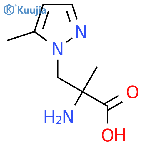 2-Amino-2-methyl-3-(5-methyl-1h-pyrazol-1-yl)propanoic acid structure