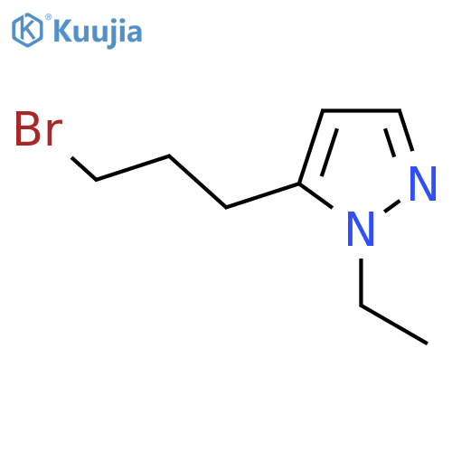 5-(3-bromopropyl)-1-ethyl-1H-pyrazole structure